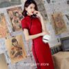 Classic Chinese Elegant Short Sleeve Qipao Cheongsam Dress (Many Color) 1