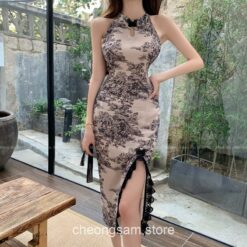 Chinese Style Art Split Skirt Qipao Cheongsam Dress 2