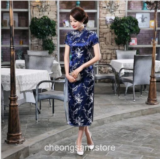 Traditional Oriental Charming Silk Satin Qipao Cheongsam Dress (Many Color) 18