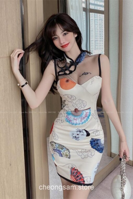 Chinese Pattern Adorable Qipao Cheongsam Dress 5