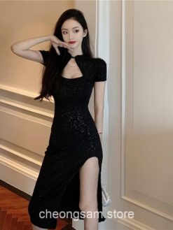 French Style Morden Qipao Cheongsam Dress 1