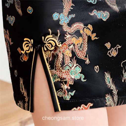 Traditional Oriental Sleeveless Sexy Mini Qipao Cheongsam Dress (Many Colors) 21