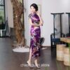 Traditional Oriental Elegant Satin Short Sleeve Qipao Cheongsam Dress (Many Colors) 28