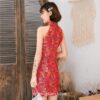 Traditional Oriental Sleeveless Sexy Mini Qipao Cheongsam Dress (Many Colors) 4