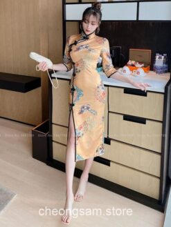 Ao Dai Vietnam Style Slim Qipao Cheongsam Dress 2