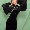 Chinese Style Velvet Bodycon Slim Qipao Cheongsam Dress 10