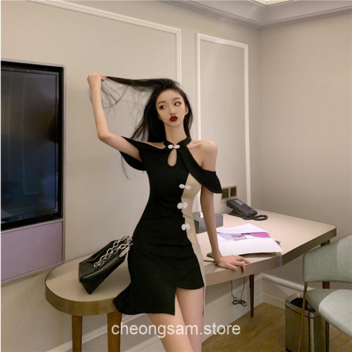 Korean Style Princess Sleeveless Qipao Cheongsam Dress 4