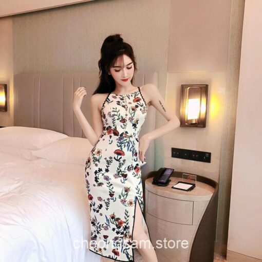 Ao Dai Vietnam Style Slim Qipao Cheongsam Dress 4