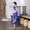 Traditional Oriental Elegant Satin Short Sleeve Qipao Cheongsam Dress (Many Colors) 32
