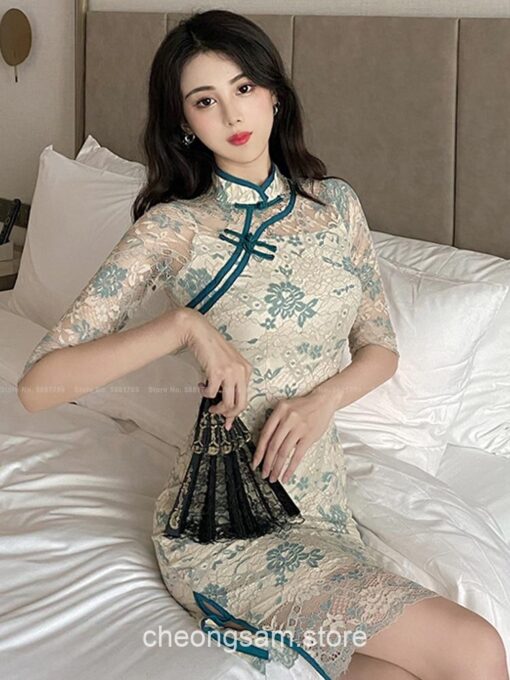 Softie Bodycon Lady Qipao Cheongsam Dress 18