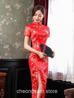 Traditional Chinese Floral Elegant Mandarin Collar Qipao Cheongsam Dress (Many Colors) 1
