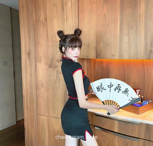 Harajuku Retro Qipao Mini Skirt and Top Qipao Cheongsam Sets 11