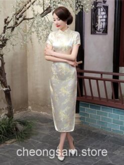Traditional Oriental Charming Silk Satin Qipao Cheongsam Dress (Many Color) 8