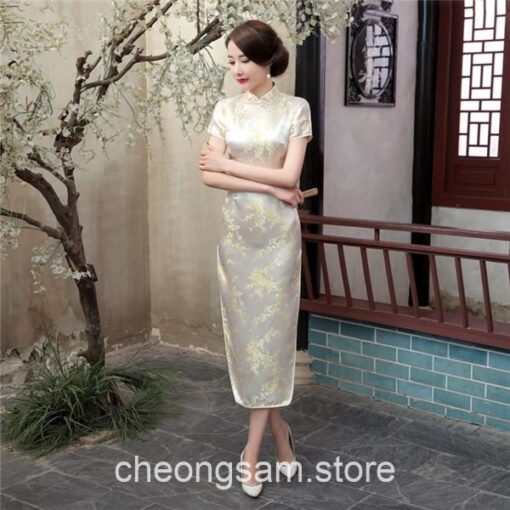 Traditional Oriental Charming Silk Satin Qipao Cheongsam Dress (Many Color) 8