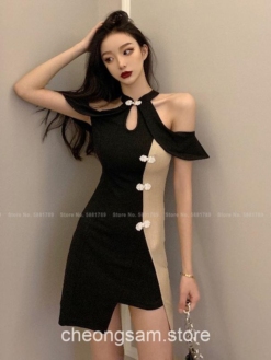 Korean Style Princess Sleeveless Qipao Cheongsam Dress 1