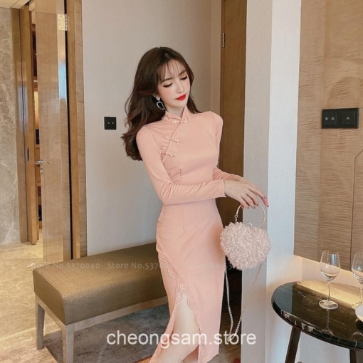 Softie Bodycon Lace Qipao Cheongsam Dress 5