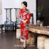 Traditional Oriental Elegant Satin Long Sleeve Qipao Cheongsam Dress 23