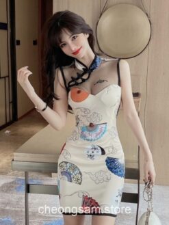 Chinese Pattern Adorable Qipao Cheongsam Dress 1