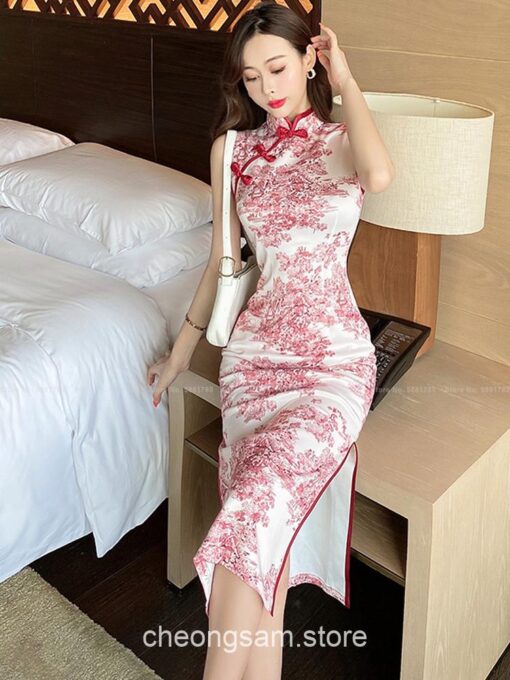 Elegant Aesthetic Slim Qipao Cheongsam Dress 3