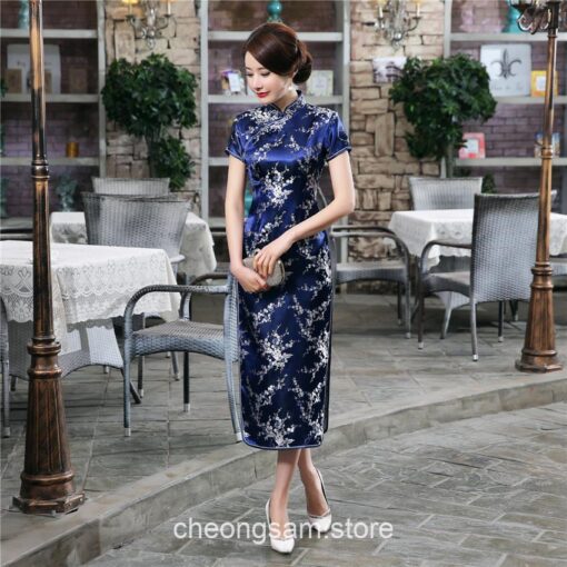 Traditional Oriental Charming Silk Satin Qipao Cheongsam Dress (Many Color) 3