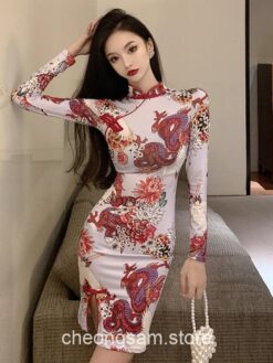 Elegant Oriental Retro Slim Qipao Cheongsam Dress 1