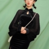 Chinese Style Velvet Bodycon Slim Qipao Cheongsam Dress 11