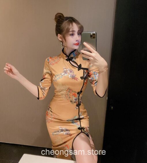 Ao Dai Vietnam Style Slim Qipao Cheongsam Dress 25