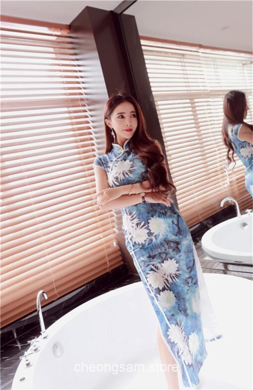 Ao Dai Vietnam Style Slim Qipao Cheongsam Dress 20