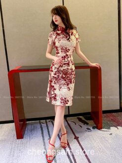Aesthetic Elegant Lady Qipao Cheongsam Dress 2