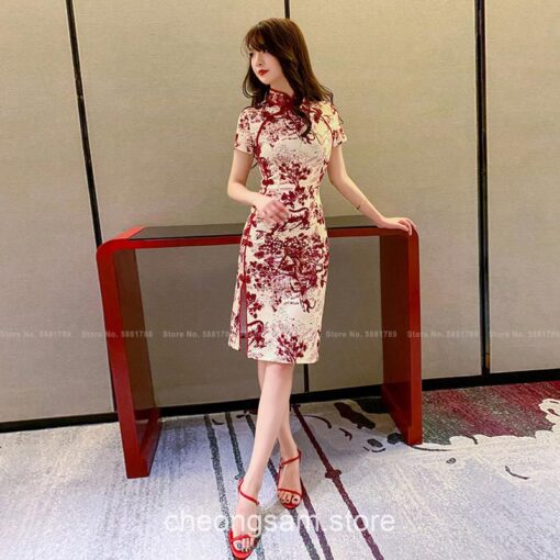 Aesthetic Elegant Lady Qipao Cheongsam Dress 2