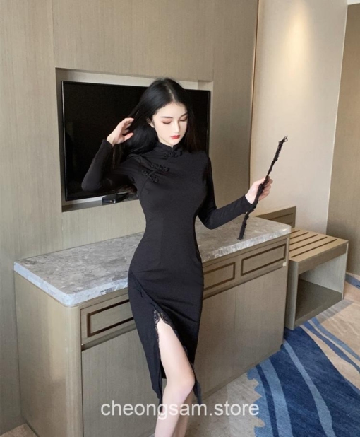 Softie Bodycon Lace Qipao Cheongsam Dress 29