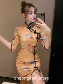 Ao Dai Vietnam Style Slim Qipao Cheongsam Dress 1